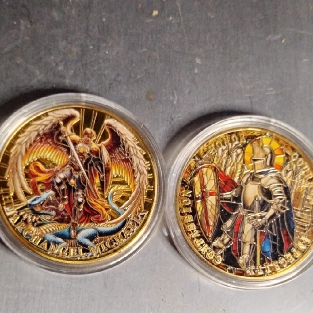 St. Michael and Knight Collectible Coins